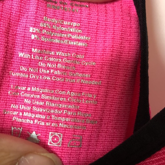 Avia Women's Black and Pink Athletic Workout Gym Tank Top XXL 2XLARGE PLUS SIZE - Picture 3 of 6